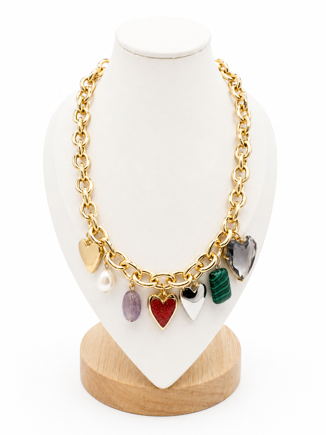 Collar corazones en sus diferentes formas