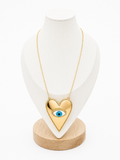 Collar corazón + ojo turco