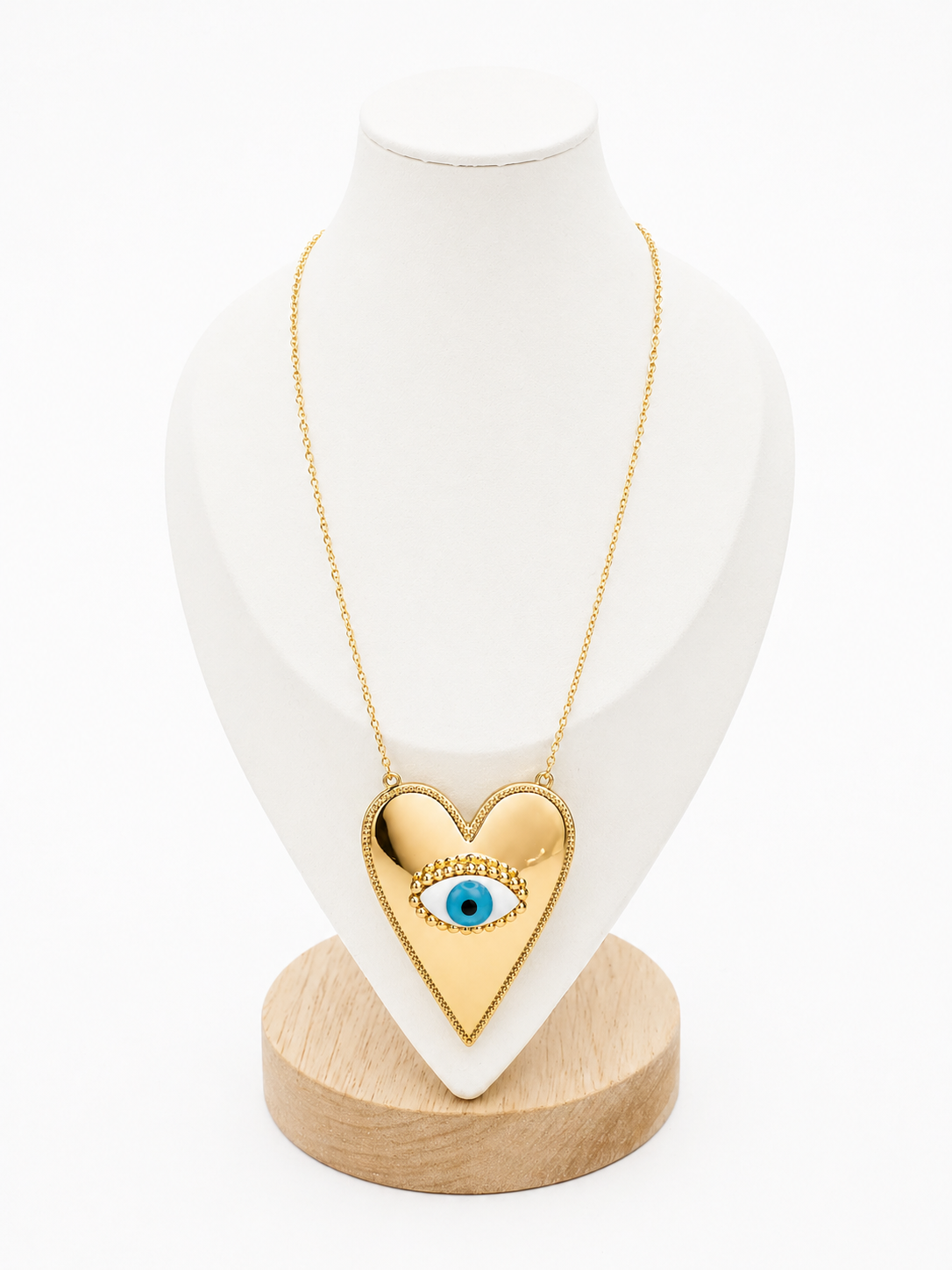 Collar corazón + ojo turco
