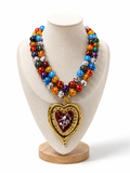 Collar Corazón Milagro Multicolo