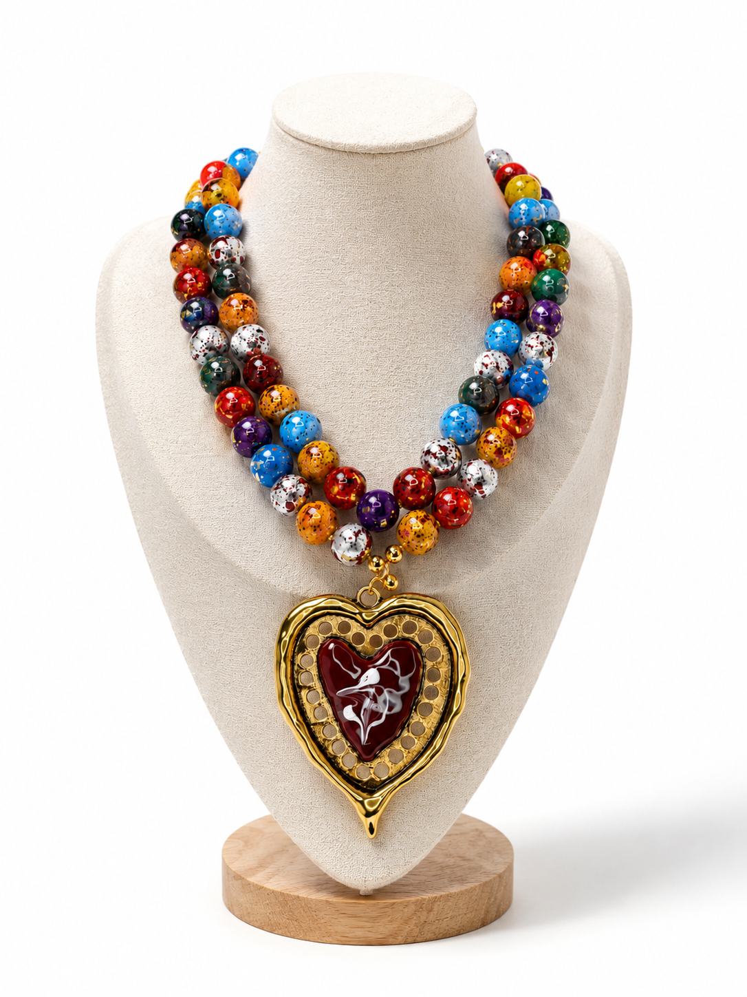 Collar Corazón Milagro Multicolo