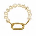 Pulsera Perlas Agua Dulce & Eslabon