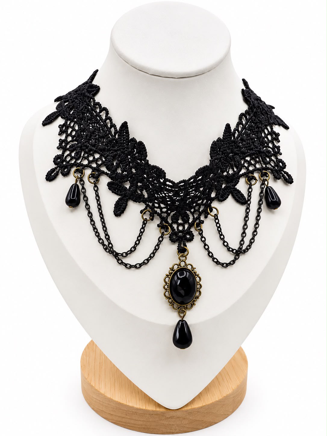 Collar tipo Choker encaje negro