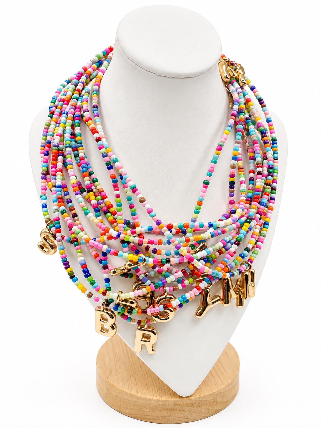 Collar colorido letra | B, S, M, N, P, R, Z