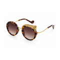 Lentes Carey Leopardo dorado